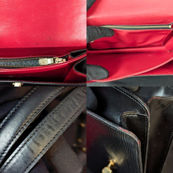 LOUIS VUITTON Epi Leather Friedland Bag Black Red Colorblock - Picture 13 of 16
